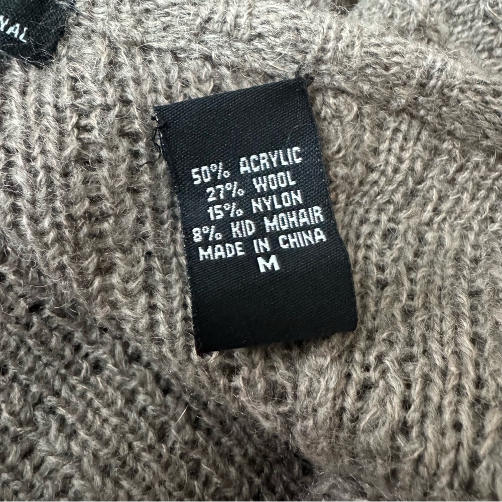 Vintage Moda International Reversible Sweater Women Medium Twist Button Wool Moh - Picture 12 of 13